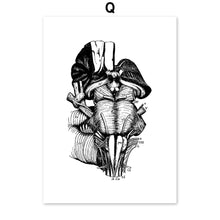 Load image into Gallery viewer, Black And White Brain Heart Skull kidney Anatomy Wall Art Canvas Painting Nordic Posters And Prints Wall Pictures Office Decor - SallyHomey Life's Beautiful