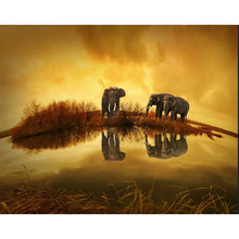 Load image into Gallery viewer, DIY 5D Diamond Painting Elephant Family Diamond Embroidery Animal Cross Stitch Mosaic Rhinestones Wall Sticker Decor Gift - SallyHomey Life's Beautiful
