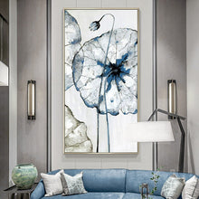Load image into Gallery viewer, 100% Hand Painted Abstract Lotus leaf Oil Painting On Canvas Wall Art Frameless Picture Decoration For Live Room Home Decor Gift