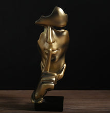 Load image into Gallery viewer, Silence Is A Gold Figure Abstract Crafts Ornaments Living Room Tv Cabinet Wine Cabinet Home Resin Crafts Home Decoration