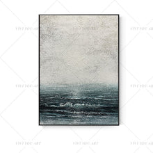 Load image into Gallery viewer, 100% Hand Painted  Blue Sea Gray Abstract Painting  Modern Art Picture For Living Room Modern Cuadros Canvas Art High Quality