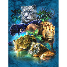 Load image into Gallery viewer, 5D Diamond Painting Animal Wolf Diamond Embroidery For Children Hobby And Handicraft Full Round Drill Rhinestones Pictures - SallyHomey Life's Beautiful