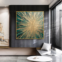 Load image into Gallery viewer,   100% Hand Painted Fashion Wall Art Home Decoration Abstract Golden Silver Handpainted Canvas Painting Cuadros Decoracion Salon