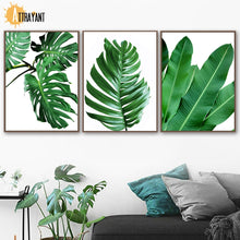 Load image into Gallery viewer, Monstera Fresh Banana Leaf Mountain Quote Wall Art Canvas Painting Nordic Posters And Prints Wall Pictures For Living Room Decor - SallyHomey Life&#39;s Beautiful