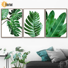 Load image into Gallery viewer, Monstera Fresh Banana Leaf Mountain Quote Wall Art Canvas Painting Nordic Posters And Prints Wall Pictures For Living Room Decor - SallyHomey Life's Beautiful