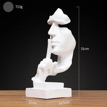 Load image into Gallery viewer, Silence Is A Gold Figure Abstract Crafts Ornaments Living Room Tv Cabinet Wine Cabinet Home Resin Crafts Home Decoration