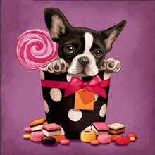 Load image into Gallery viewer, DIY 5D Diamond Painting Dog Animal Mosaic Full Round Drill Diamond Embroidery Sale Rhinestone Picture Cross Stitch Wall Decor - SallyHomey Life's Beautiful