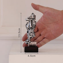 Load image into Gallery viewer, Nordic Silence Is Gold Statue Resin Abstract Sculpture Figurine Home Decoration Modern Art Office Desk Decoration Wedding Gifts