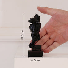 Load image into Gallery viewer, Silence Abstract Statues Thinker Statue Quiet Please Face Figurine Home Office  Decor Silence Is Gold Resin Handmade Sculptures