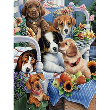 Load image into Gallery viewer, DIY 5D Diamond Painting Dog Animal Full Drill Round Diamond Embroidery Cross Stitch Kits Mosaic Rhinestones Art Wall Decor