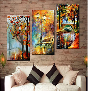 3d diy diamond painting Abstract Modern Wall Painting Rain Tree Road Oil Painting On Canvas Wall Decor Home Decoration, - SallyHomey Life's Beautiful