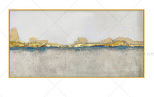 Load image into Gallery viewer,   100% Hand PaintedGold Blue River Nature Painting  Modern Art Picture For Living Room Modern Cuadros Canvas Art High Quality