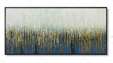 Load image into Gallery viewer, 100% Hand Painted Green Blue Grass Gold Abstract Painting  Modern Art Picture For Living Room Modern Cuadros Canvas Art High Quality