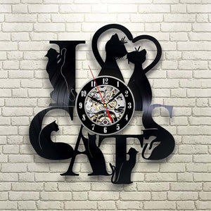 Cats  Wall Clock - SallyHomey Life's Beautiful