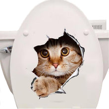 Load image into Gallery viewer, Cats 3D Wall Sticker Toilet Stickers Hole View Vivid Dogs Bathroom Home Decoration Animal Vinyl Decals Art Sticker Wall Poster - SallyHomey Life&#39;s Beautiful