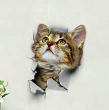 Load image into Gallery viewer, Cats 3D Wall Sticker Toilet Stickers Hole View Vivid Dogs Bathroom Home Decoration Animal Vinyl Decals Art Sticker Wall Poster - SallyHomey Life's Beautiful
