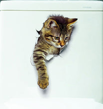 Load image into Gallery viewer, Cats 3D Wall Sticker Toilet Stickers Hole View Vivid Dogs Bathroom Home Decoration Animal Vinyl Decals Art Sticker Wall Poster - SallyHomey Life's Beautiful