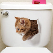 Load image into Gallery viewer, Cats 3D Wall Sticker Toilet Stickers Hole View Vivid Dogs Bathroom Home Decoration Animal Vinyl Decals Art Sticker Wall Poster - SallyHomey Life's Beautiful