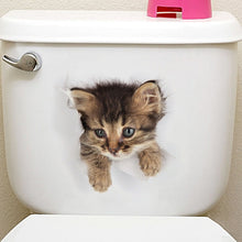 Load image into Gallery viewer, Cats 3D Wall Sticker Toilet Stickers Hole View Vivid Dogs Bathroom Home Decoration Animal Vinyl Decals Art Sticker Wall Poster - SallyHomey Life's Beautiful