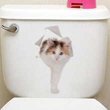 Load image into Gallery viewer, Cats 3D Wall Sticker Toilet Stickers Hole View Vivid Dogs Bathroom Home Decoration Animal Vinyl Decals Art Sticker Wall Poster - SallyHomey Life's Beautiful