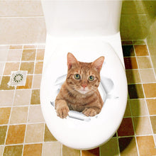 Load image into Gallery viewer, Cats 3D Wall Sticker Toilet Stickers Hole View Vivid Dogs Bathroom Home Decoration Animal Vinyl Decals Art Sticker Wall Poster - SallyHomey Life's Beautiful