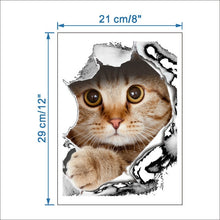 Load image into Gallery viewer, Cats 3D Wall Sticker Toilet Stickers Hole View Vivid Dogs Bathroom Home Decoration Animal Vinyl Decals Art Sticker Wall Poster - SallyHomey Life's Beautiful