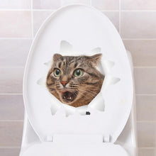 Load image into Gallery viewer, Cats 3D Wall Sticker Toilet Stickers Hole View Vivid Dogs Bathroom Home Decoration Animal Vinyl Decals Art Sticker Wall Poster - SallyHomey Life's Beautiful