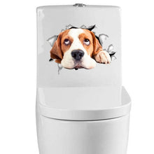 Load image into Gallery viewer, Cats 3D Wall Sticker Toilet Stickers Hole View Vivid Dogs Bathroom Home Decoration Animal Vinyl Decals Art Sticker Wall Poster - SallyHomey Life's Beautiful