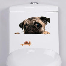 Load image into Gallery viewer, Cats 3D Wall Sticker Toilet Stickers Hole View Vivid Dogs Bathroom Home Decoration Animal Vinyl Decals Art Sticker Wall Poster - SallyHomey Life's Beautiful