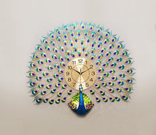 Load image into Gallery viewer, Large Peacock  Digital Wall Clocks - SallyHomey Life's Beautiful