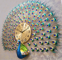 Load image into Gallery viewer, Large Peacock  Digital Wall Clocks - SallyHomey Life's Beautiful