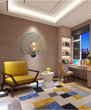 Load image into Gallery viewer, Large Peacock  Digital Wall Clocks - SallyHomey Life's Beautiful
