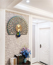 Load image into Gallery viewer, Large Peacock  Digital Wall Clocks - SallyHomey Life's Beautiful