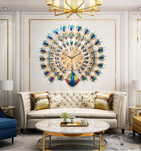 Load image into Gallery viewer, Large Peacock  Digital Wall Clocks - SallyHomey Life's Beautiful
