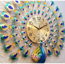 Load image into Gallery viewer, Large Peacock  Digital Wall Clocks - SallyHomey Life's Beautiful