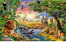 Load image into Gallery viewer, 3D Cartoon Lion Zebra  Wall Painting - SallyHomey Life's Beautiful