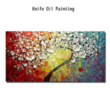 Load image into Gallery viewer, New 100% Hand-painted Abstract Oil Painting modern tree 3D Knife flower Painting on the Canvas Pictures wall Art Home Decoration - SallyHomey Life's Beautiful