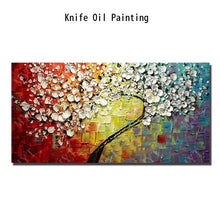 Load image into Gallery viewer, New 100% Hand-painted Abstract Oil Painting modern tree 3D Knife flower Painting on the Canvas Pictures wall Art Home Decoration - SallyHomey Life's Beautiful