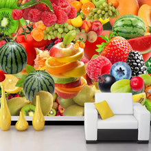 Load image into Gallery viewer, Custom Photo Self Adhesive Wallpaper Murals 3D Fruit Picture Wall Painting Living Room Restaurant Kitchen Decoration Large Mural - SallyHomey Life's Beautiful