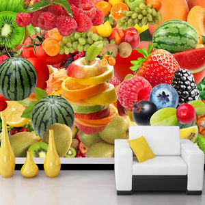 Custom Photo Self Adhesive Wallpaper Murals 3D Fruit Picture Wall Painting Living Room Restaurant Kitchen Decoration Large Mural - SallyHomey Life's Beautiful