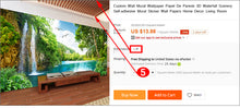 Load image into Gallery viewer, Custom Photo Self Adhesive Wallpaper Murals 3D Fruit Picture Wall Painting Living Room Restaurant Kitchen Decoration Large Mural - SallyHomey Life's Beautiful