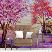 Load image into Gallery viewer, Custom Wall Mural Home Decor Wallpaper European Style Oil Painting Forest Tree Elk Swan Lake Photo Picture Living Room Bedroom - SallyHomey Life's Beautiful