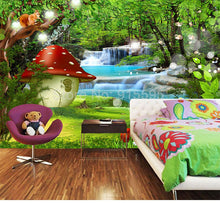 Load image into Gallery viewer, Custom Mural Wallpaper Waterproof Papel De Parede 3D Kids Room Baby Bedroom Background Wall Green Forest Picture Decor Painting - SallyHomey Life's Beautiful
