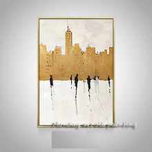 Load image into Gallery viewer, Golden picture Hand painted High Quality Abstract Oil painting Wall Art on Canvas art Abstract gold Oil painting for living room