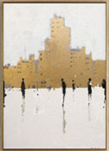 Load image into Gallery viewer, Golden picture Hand painted High Quality Abstract Oil painting Wall Art on Canvas art Abstract gold Oil painting for living room