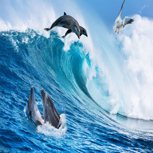 3D Stereo Dolphin Sea CEILING - SallyHomey Life's Beautiful