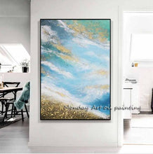 Load image into Gallery viewer, Hand painted Modern gold canvas Oil Paintings wall painting Abstract gold Oil Painting art picture Living Room home Decoration