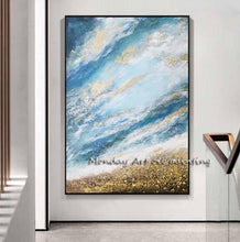 Load image into Gallery viewer, Hand painted Modern gold canvas Oil Paintings wall painting Abstract gold Oil Painting art picture Living Room home Decoration