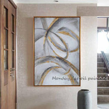 Load image into Gallery viewer, Hand painted Modern gold canvas Oil Paintings wall painting Abstract gold Oil Painting art picture Living Room home Decoration