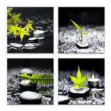 Load image into Gallery viewer, 4 Piece Spa Stones Canvas Wall Art Pictures Modular Wall Pictures